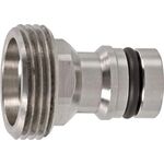 Gerätestecker GEKA plus-Stecksystem Messing vernickelt Außengewinde 3/4 ? SB GEKA, 1 Stück