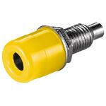 Bananenbuchse mit Gewinde, Gelb- VPE: 10