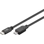 USB 2.0 Kabel USB-C™ auf Micro-B 2.0, Schwarz, 1m- VPE: 1
