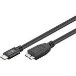 USB-C™ auf Micro-B 3.0 Kabel, schwarz, 1m- VPE: 1