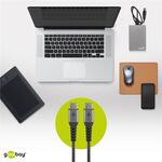 USB-C™-auf-USB-C™-Textilkabel mit Metallsteckern (spacegrau/silber), 2 m, 2m- VPE: 1