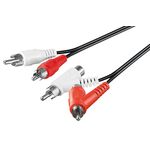 Stereo-Verbindungskabel, Cinch mit Durchleitung, 1.5m- VPE: 1