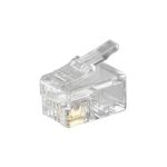 RJ10-Westernstecker für Flachkabel, 4 polig, RJ10-Stecker(4P4C)- VPE: 10