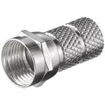 Aufdreh-F-Stecker 6,5 mm, Zink- VPE: 100