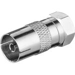 F-Adapter: F-Stecker > Koax-Buchse, Kupfer- VPE: 10