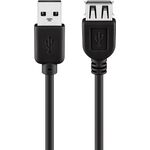 USB 2.0 Hi-Speed-Verlängerungskabel, schwarz, 1.8m- VPE: 10