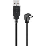 USB 2.0 Hi-Speed-Kabel 90°, Schwarz, 1.8m- VPE: 1