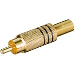 Cinch-Stecker, Schwarz- VPE: 10