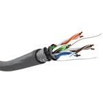 CAT 5e Netzwerkkabel, SF/UTP, grau, 100m- VPE: 1