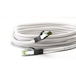 RJ45 (CAT 6A, 500 MHz) Patchkabel mit CAT 8.1 S/FTP Rohkabel, weiß, 25m- VPE: 1