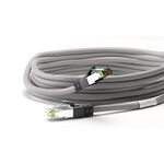 RJ45 (CAT 6A, 500 MHz) Patchkabel mit CAT 8.1 S/FTP Rohkabel, grau, 25m- VPE: 1