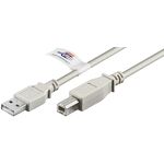 USB 2.0 Hi-Speed-Kabel mit USB-Zertifikat, grau, 3m- VPE: 1