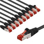 CAT 6 Patchkabel, S/FTP (PiMF), 3 m, schwarz, 10er-Set, 3m- VPE: 1