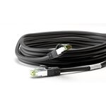 RJ45 (CAT 6A, 500 MHz) Patchkabel mit CAT 8.1 S/FTP Rohkabel, schwarz, 20m- VPE: 1