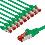 CAT 6 Patchkabel, S/FTP (PiMF), 2 m, grün, 10er-Set, 2m- VPE: 1