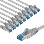 CAT 6A Patchkabel, S/FTP (PiMF), 3 m, grau, 10er-Set, 3m- VPE: 1