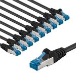 CAT 6A Patchkabel, S/FTP (PiMF), 5 m, schwarz, 10er-Set, 5m- VPE: 1