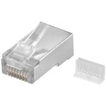 RJ45-Stecker, CAT 5e STP geschirmt, Transparent- VPE: 10