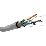 CAT 5e Netzwerkkabel, U/UTP, grau, 100m- VPE: 1