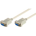 D-SUB 9 pin Anschlusskabel, Buchse/Buchse, seriell Nullmodem, 2m- VPE: 1