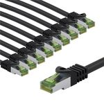 GHMT-zertifiziertes CAT 8.1 Patchkabel, S/FTP (PiMF), 1 m, grau, 10er-Set, 1m- VPE: 1
