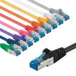 CAT 6A Patchkabel, S/FTP (PiMF), 5 m, Set in 10 Farben, 5m- VPE: 1