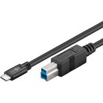 USB 3.0 Kabel USB-C™ auf B, schwarz, 1m- VPE: 1