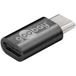 Adapter USB-C™ auf USB 2.0 Micro-B, grau, Grau- VPE: 1