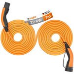 Selbstaufrollendes Ladekabel Typ 2, bis zu 22 kW, 7 m, orange- VPE: 1