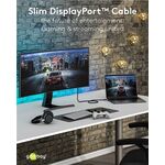 Slim DisplayPort™-Kabel 2.0/2.1, 40 Gbit/s, 2m- VPE: 1