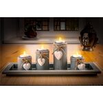 4er-Set LED-Teelichter mit Timer, weiß- VPE: 1