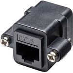 RJ45-Modularkupplung/Verbinder mit Montageflansch, CAT 6- VPE: 1