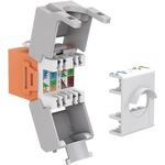 Keystone Modul RJ45 CAT 6A, UTP, Orange- VPE: 1