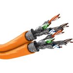 CAT 7A Duplex-Netzwerkkabel, S/FTP (PiMF), orange, 500m- VPE: 1