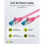 CAT 6A Patchkabel, S/FTP (PiMF), magenta, 10m- VPE: 1