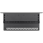 CAT 6a 10-Zoll (25,4 cm) Patch Panel, 12 Port, (1 HE), Schwarz- VPE: 1
