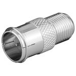 F-Adapter: F-Stecker (Quick) > F-Buchse, Zink- VPE: 10