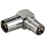 Koax-Winkeladapter: Koax-Buchse > Koax-Stecker 90°- VPE: 10