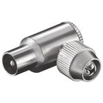 Koax-Winkelstecker mit Schraubbefestigung- VPE: 10