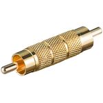 Cinch Adapter, Stecker zu Stecker, Goldausführung- VPE: 10