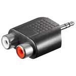 Cinch-Adapter, AUX-Klinke 3,5-mm-Stecker zu 2x Stereo-Buchse, Klinke3,5mmStecker(3-Pin,stereo)- VPE: 10