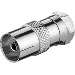 F-Adapter: F-Stecker > Koax-Buchse, Zink- VPE: 10