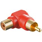 Cinch-Adapter 90°, rot, Rot- VPE: 10