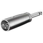 XLR-Adapter, AUX-Klinke 6,35 mm, Mono-Stecker zu XLR-Stecker- VPE: 1