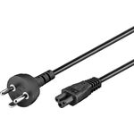 Netzanschlusskabel Dänemark, 2 m, Schwarz, (3*0,75 mm²)- VPE: 1