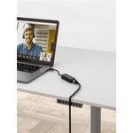 USB-A-Ethernet-Adapter, schwarz, RJ45-Buchse(8P2C)- VPE: 1