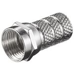 Aufdreh-F-Stecker 5,2 mm, Zink- VPE: 100