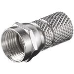 Aufdreh-F-Stecker 7,3 mm, Zink- VPE: 100