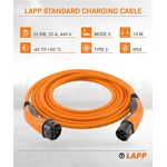 Ladekabel Typ 2, bis zu 22 kW, 10 m, orange, 10m- VPE: 1