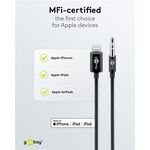 Apple Lightning Audio-Anschlusskabel (3,5 mm), 1 m, schwarz, 1m- VPE: 1